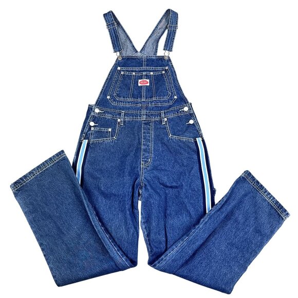 VTG Revolt Clothing Company Blue Carpenter Overalls Sz Medium